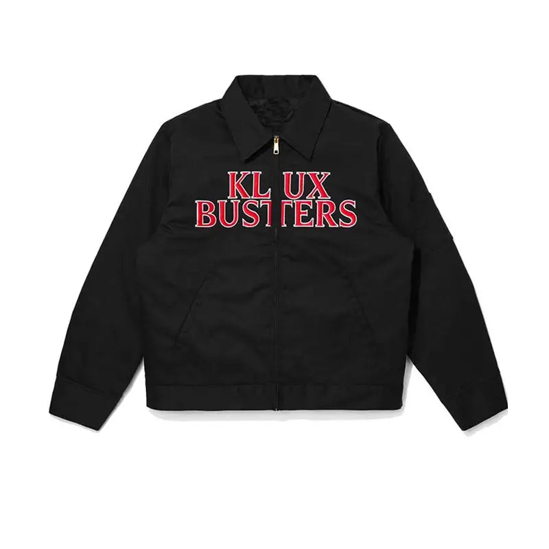 Klux Buster Black Jacket For Unisex Modern Contemporary Chic