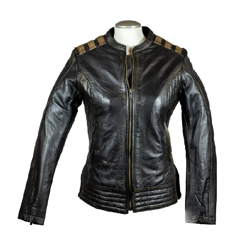 BOL Women's Racer Style Leather Jacket Casual Formal Business