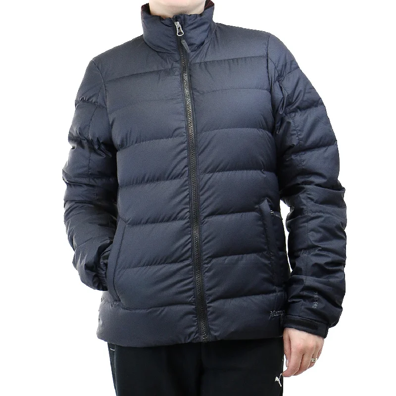 Marmot Guides Down Sweater Jacket - Black - Womens Real Fur Shearling Chenille