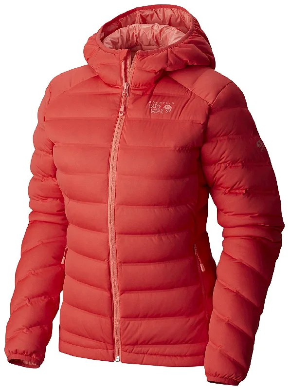 Mountain Hardwear StretchDown Hooded Jacket - Women's Striped Floral Plaid