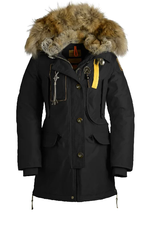 Parajumpers KODIAK Jacket - BLACK - Womens Print Jacquard Patchwork