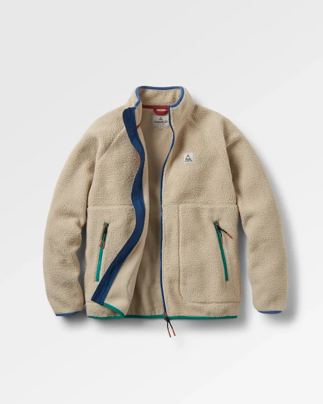 Fairbanks 2.0 Full Zip Fleece Jacket in Oatmeal Mesh Blend Leather Blend Suede Blend Fairbanks 2.0 Full Zip Fleece Jacket in Oatmeal Mesh Blend Leather Blend Suede Blend