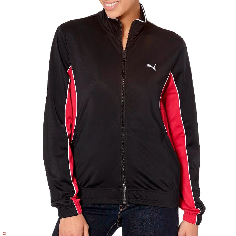 Puma Agile Jacket  - Black - Womens Collared T-Shirt Boat Neck A-Line
