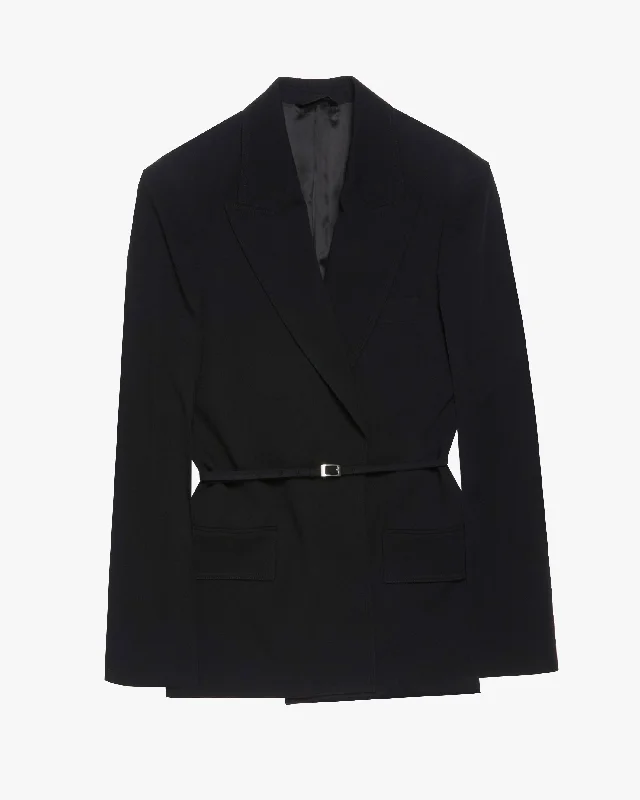 Belted Jacket Chenille Blend Fleece Blend Nylon Blend