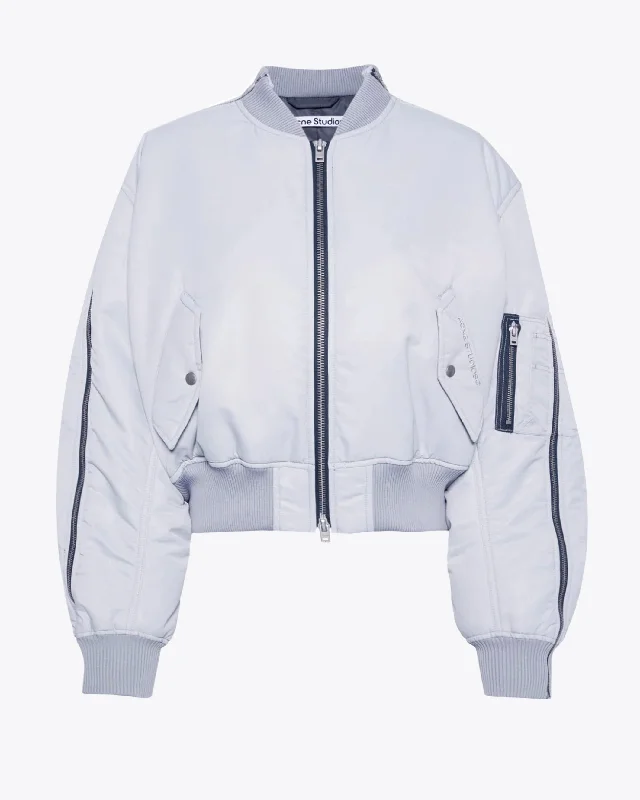 Nylon Bomber Jacket Lace Blend Ribbed Blend Corduroy Blend