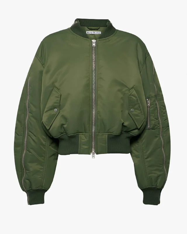 Nylon Bomber Jacket Denim Fabric Leather Fabric Suede Fabric
