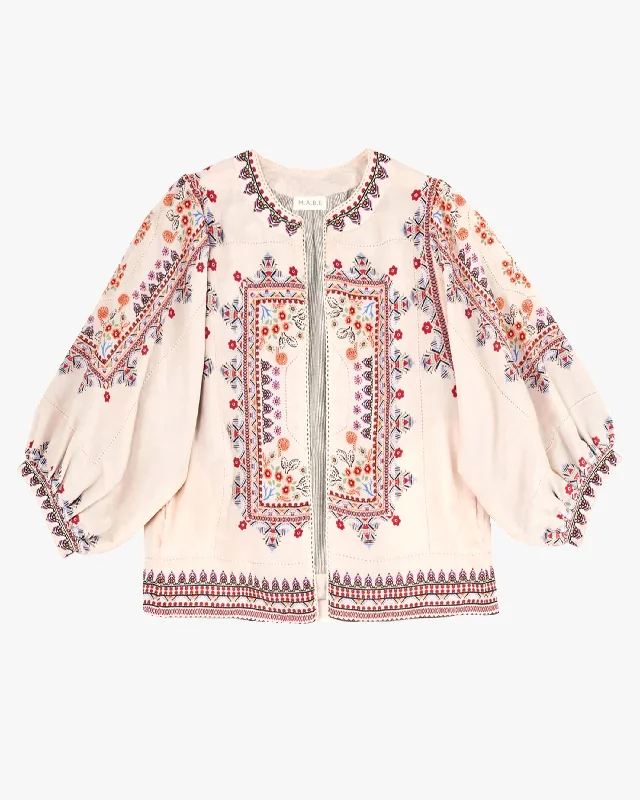 Eden Print Jacket Graphic Embroidered Appliqued