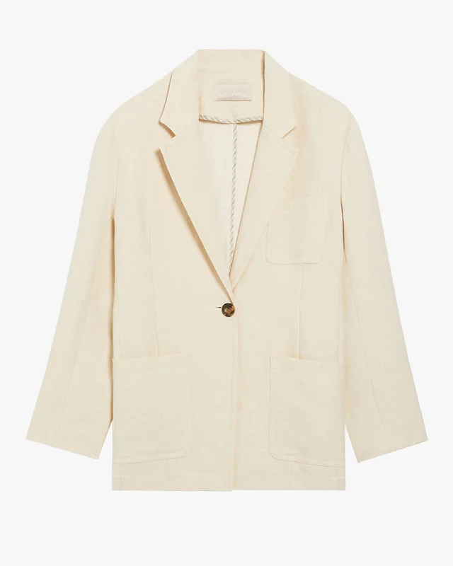 Caline Jacket Houndstooth Herringbone Solid