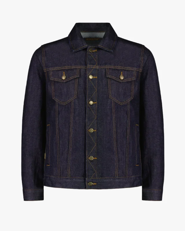 Classic Denim Jacket Polka Dot Checkered Tartan