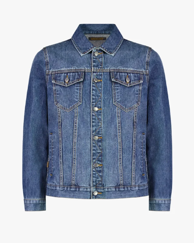 Classic Denim Jacket Anti-Pilling Machine Wash Handmade