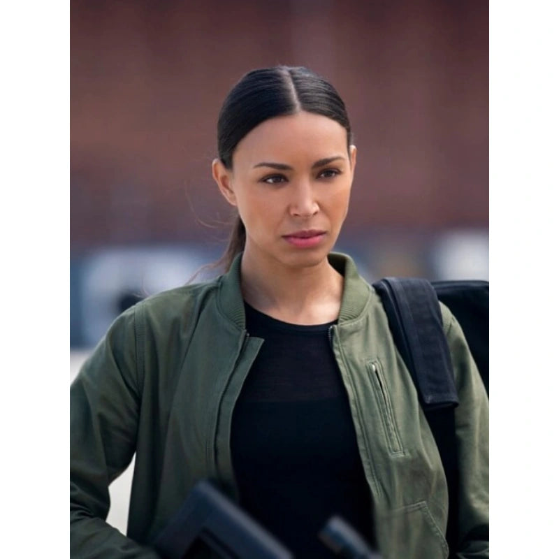 Ilfenesh Hadera The Equalizer S04 Green Bomber Jacket Rayon Velvet Corduroy