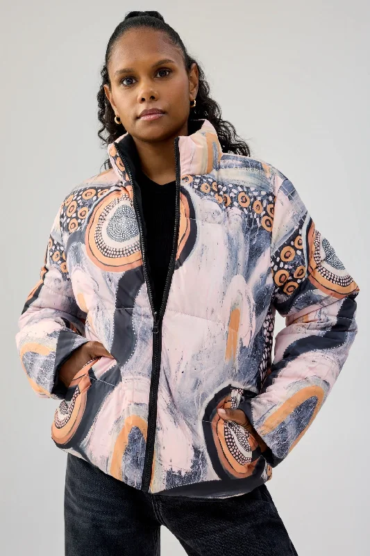 UNREAL FUR Womens Baarlu Puffer Jacket - Giirwaa Chenille Blend Fleece Blend Nylon Blend UNREAL FUR Womens Baarlu Puffer Jacket - Giirwaa Chenille Blend Fleece Blend Nylon Blend