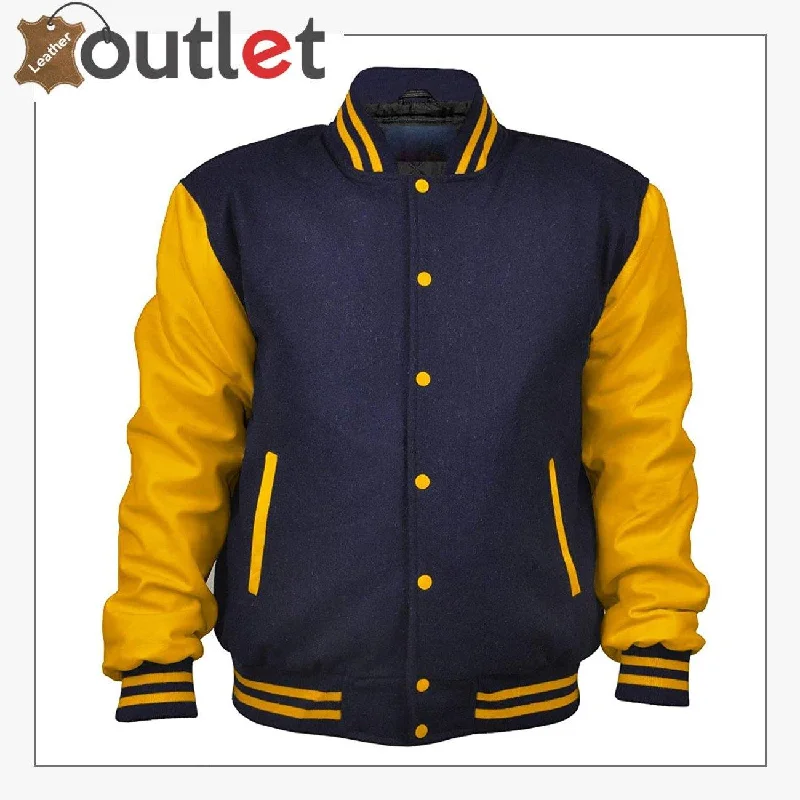 Women Varsity Jacket Genuine Leather Satin Fabric Silk Fabric Chiffon Fabric
