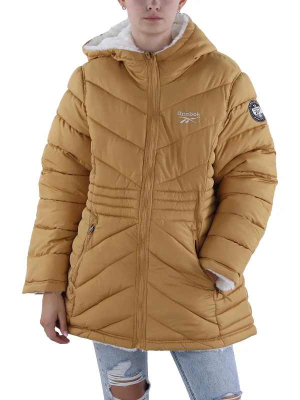 Womens Insulated Faux Fur Lined Puffer Jacket Oversized T-Shirt Spandex breathable