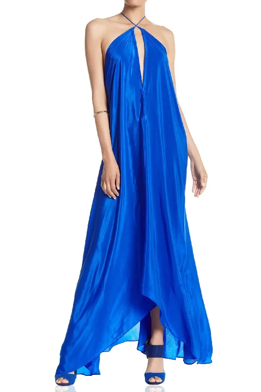 Azure Long Multiway Maxi Dress Comfortable Pleated Maxi Dress