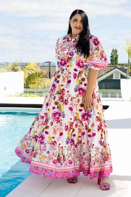 Chetna Maxi Dress Floral Cozy Open-Back Maxi Dress