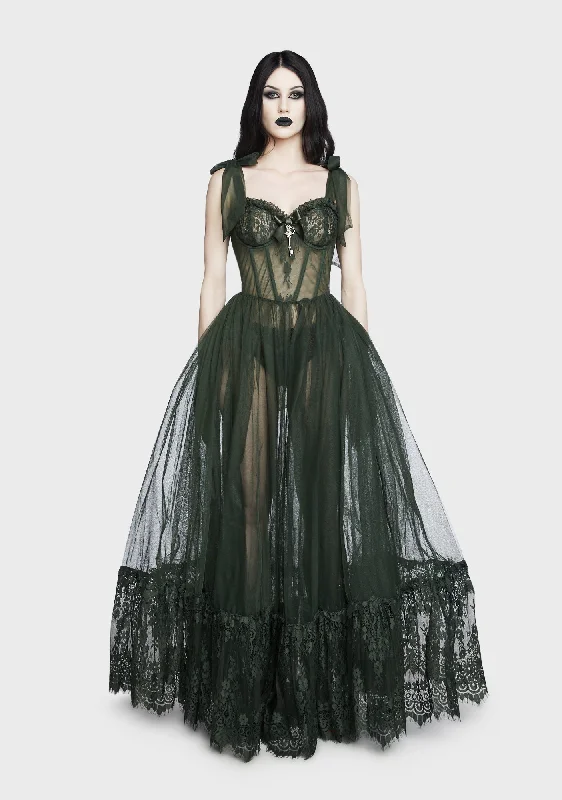 Dance With Death Sleeveless Maxi Dress - Sage Trendy Maxi Dress with Straps