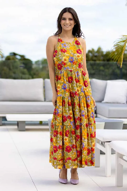Eveline Maxi Dress Sunflower Classic Black Maxi Dress