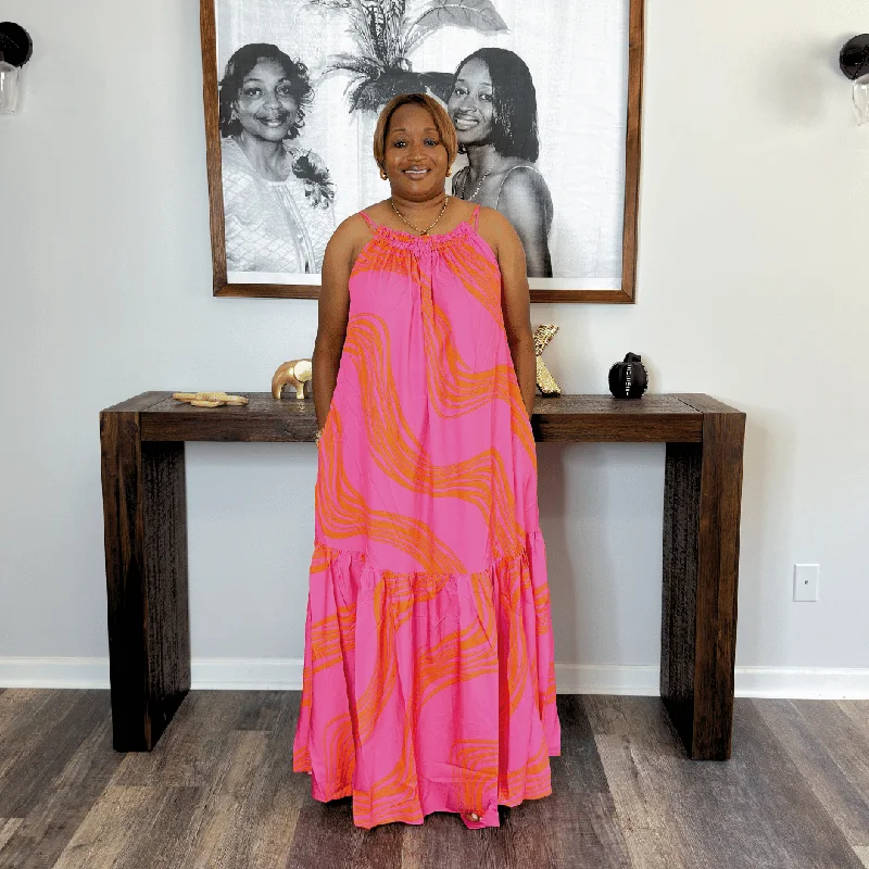 'Lana' Flowy Maxi Dress Stylish Boho Maxi Dress