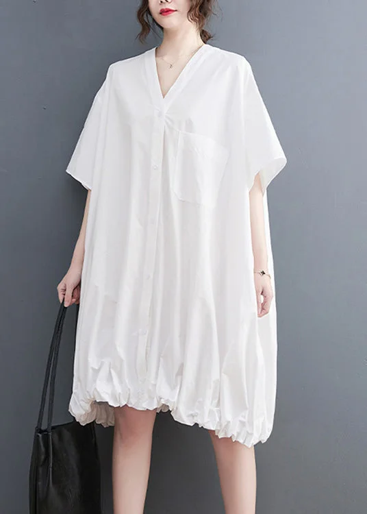 Modern Yellow V Neck Wrinkled Button Solid Maxi Dresses Short Sleeve Classic A-Line Maxi Dress Modern Yellow V Neck Wrinkled Button Solid Maxi Dresses Short Sleeve Classic A-Line Maxi Dress