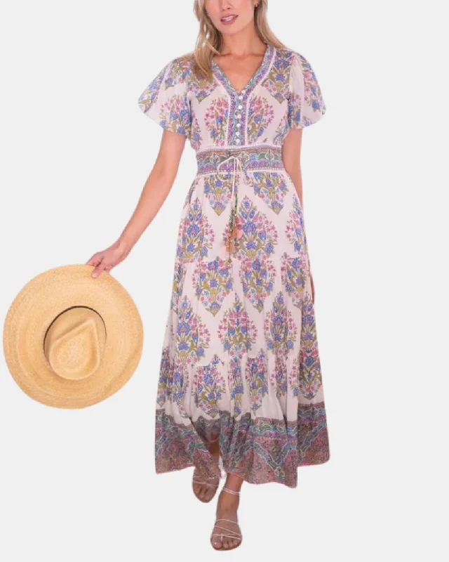 MOLLY MAXI DRESS IN FLORAL BOUQUET Classic Black Maxi Dress