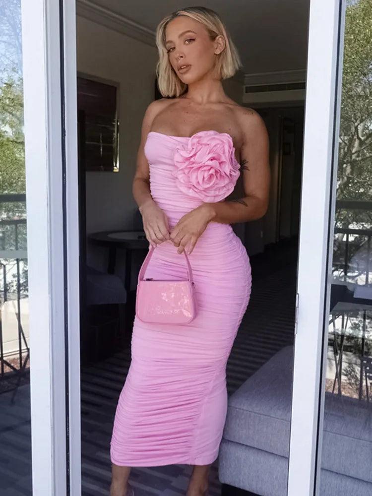 3D Floral Maxi Dress: Elegant Women's Fashion for Special Occasions Cozy Ribbed Maxi Dress 3D Floral Maxi Dress: Elegant Women's Fashion for Special Occasions Cozy Ribbed Maxi Dress