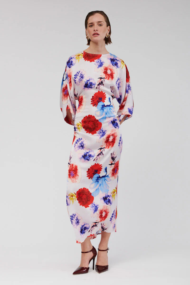 Suboo Amie Angel Sleeve Maxi Dress - Print Cozy Knitted Maxi Dress