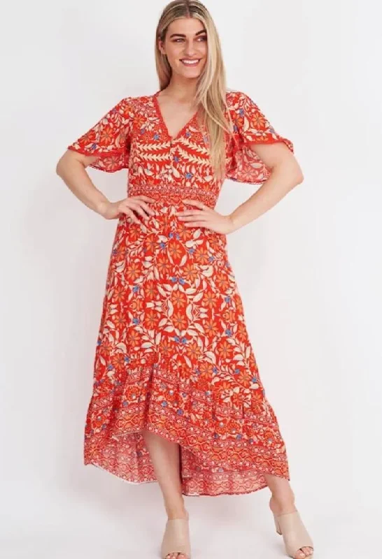WHIMSICAL Maxi Dress Elegant Lace-Up Maxi Dress