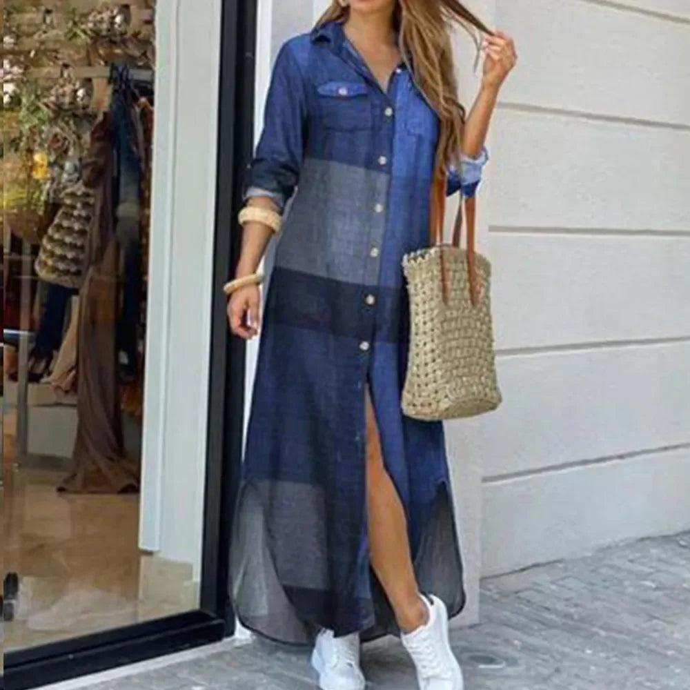 Boho Printed Maxi Dress: Stylish Women's Fashion for Spring & Autumn Fashionable Printed Maxi Dress Boho Printed Maxi Dress: Stylish Women's Fashion for Spring & Autumn Fashionable Printed Maxi Dress