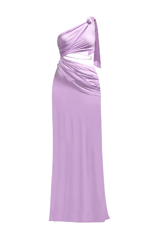 VIDA LILAC MAXI DRESS Elegant Tiered Maxi Dress