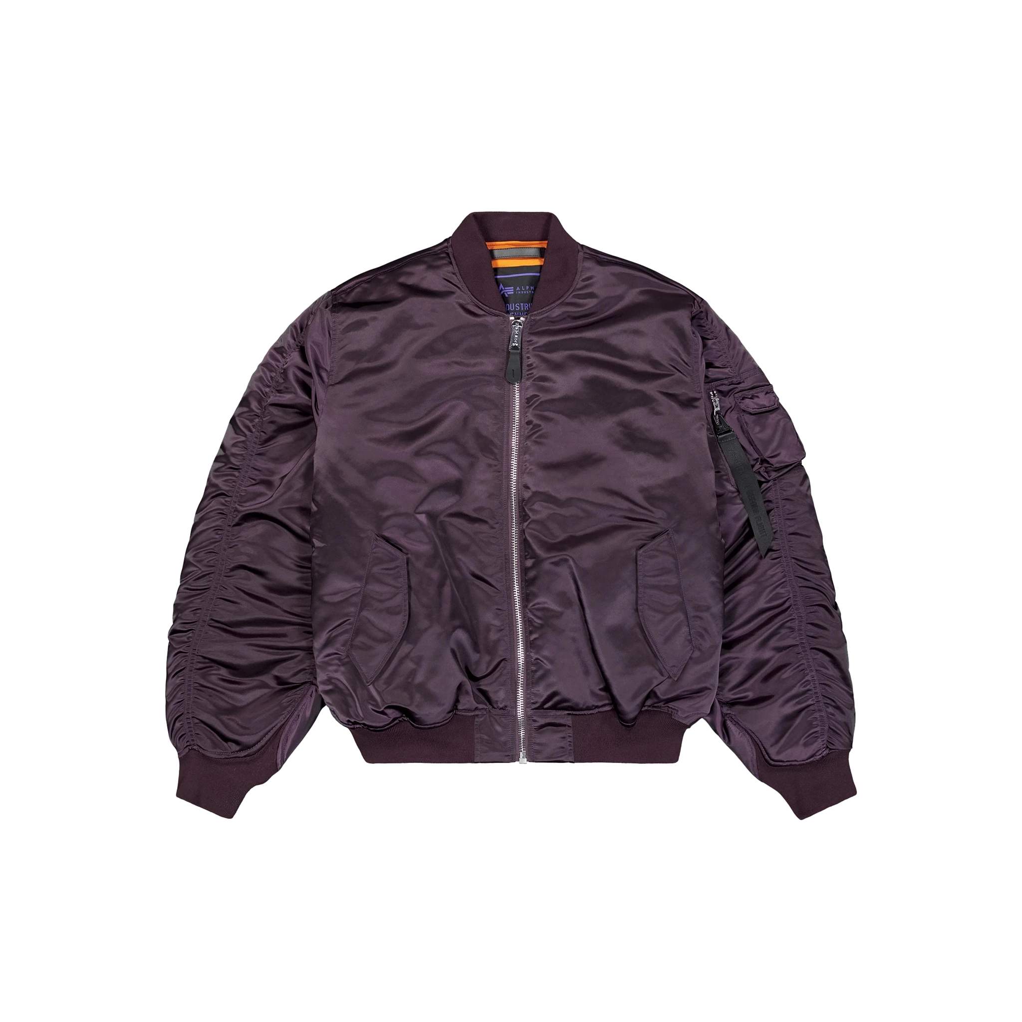Alpha Industries UV MA-1 Bomber Jacket - Plum Rayon Fabric Velvet Fabric Corduroy Fabric Alpha Industries UV MA-1 Bomber Jacket - Plum Rayon Fabric Velvet Fabric Corduroy Fabric