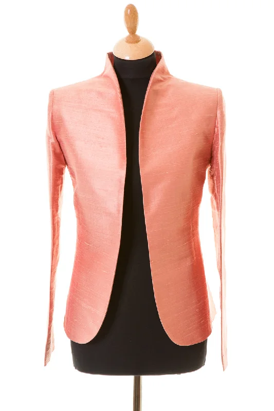 Anya Jacket in Blush Wool Fabric Cashmere Fabric Tweed Fabric