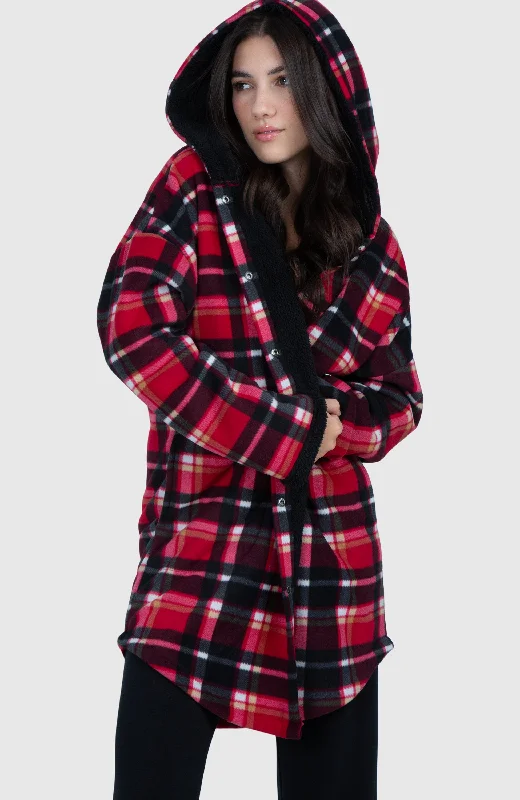 Black Cherry Long Oversized Plush Hooded Jacket Jersey Jacket Tulle Jacket Batik Jacket Black Cherry Long Oversized Plush Hooded Jacket Jersey Jacket Tulle Jacket Batik Jacket