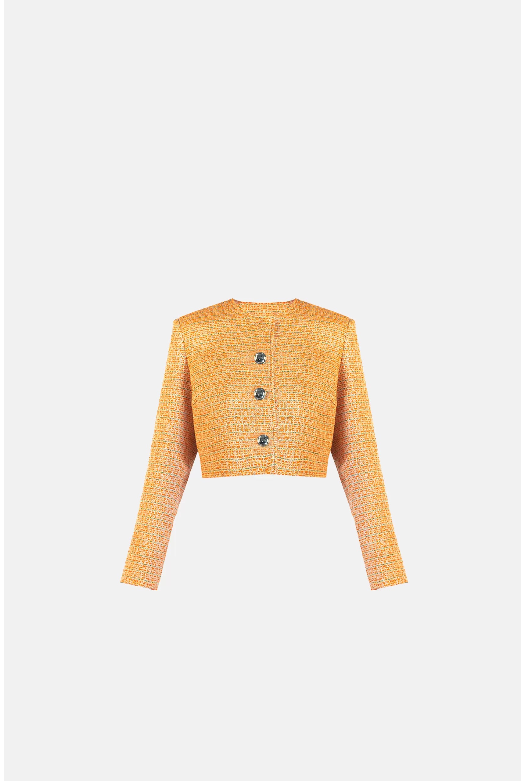 Cropped jacket Betsy in Orange Satin Jacket Silk Jacket Chiffon Jacket