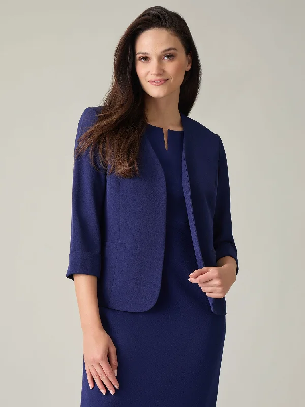 Elle Jacket, Iconic Stretch Crepe Appliqued Jacket Beaded Jacket Sequined Jacket
