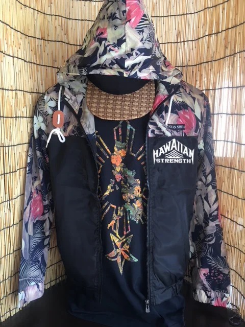 Hawaiian Strength Floral Jacket Fleece Jacket Down Jacket Feather Jacket