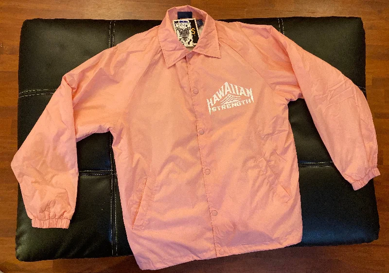 Hawaiian Strength Windbreaker Jacket Limited Edition Notch Collar Peter Pan Collar Cowl Neck