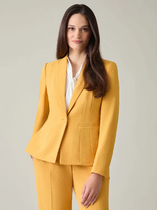 Holly Jacket, Icon Stretch Crepe V-Neck Jacket Boat Neck Jacket Square Neck Jacket