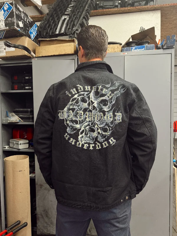 "INDUSTRY UNDERDOG" HEAVY CANVAS JACKET Snapped Jacket Toggled Jacket Drawstring Jacket "INDUSTRY UNDERDOG" HEAVY CANVAS JACKET Snapped Jacket Toggled Jacket Drawstring Jacket