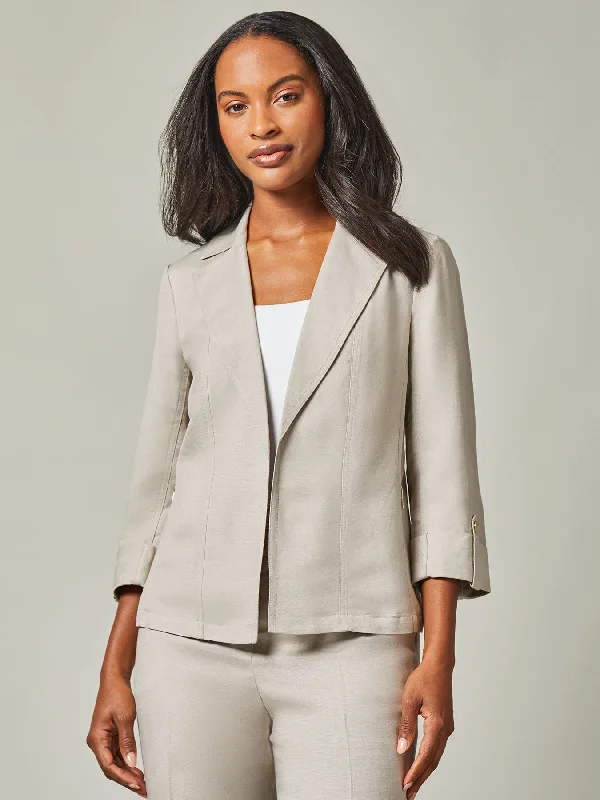 Jolene Jacket, Linen Toggled Jacket Drawstring Jacket Belted Jacket