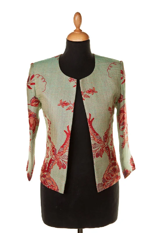 Juna Jacket in Verdigris - Sale Striped Jacket Polka Dot Jacket Floral Jacket