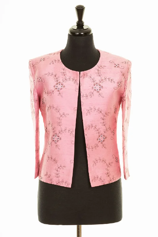 Juna Jacket in Vintage Rose Satin Jacket Silk Jacket Chiffon Jacket
