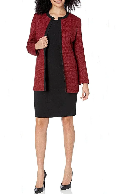 Le Suit 50040327 - Two-Piece Sleeveless Short Dress With Jacket Toggled Jacket Drawstring Jacket Belted Jacket Le Suit 50040327 - Two-Piece Sleeveless Short Dress With Jacket Toggled Jacket Drawstring Jacket Belted Jacket