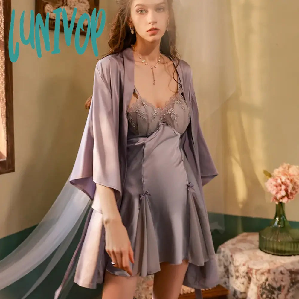 Lunivop New light luxury silk skating nightdress high-end sling suspender skirt jacket pajama set breathable, sleep, fun, home lingerie Tailored Jacket Straight Jacket A-Line Jacket Lunivop New light luxury silk skating nightdress high-end sling suspender skirt jacket pajama set breathable, sleep, fun, home lingerie Tailored Jacket Straight Jacket A-Line Jacket