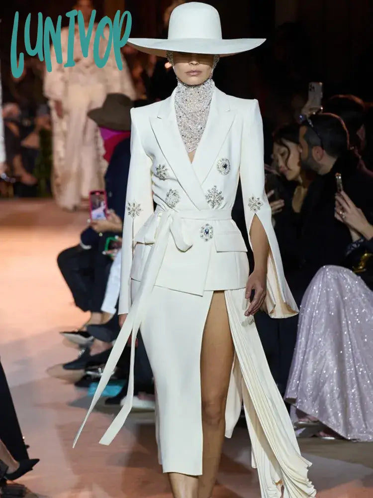 Lunivop Runway Winter Sexy Long Sleeve White Beading Women Coat High Street Night Club Party Jackets Notch Collar Jacket Peter Pan Collar Jacket Cowl Neck Jacket Lunivop Runway Winter Sexy Long Sleeve White Beading Women Coat High Street Night Club Party Jackets Notch Collar Jacket Peter Pan Collar Jacket Cowl Neck Jacket