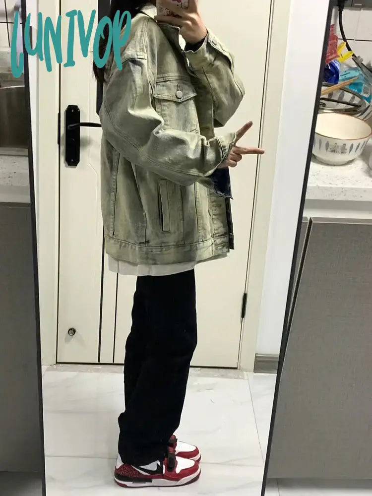 Lunivop Women American Vintage Denim Jacket Cowboy Outwear Oversize Jean Coat Unisex Y2k Streetwear Japanese Classical Dark Academia New Rayon Jacket Velvet Jacket Corduroy Jacket Lunivop Women American Vintage Denim Jacket Cowboy Outwear Oversize Jean Coat Unisex Y2k Streetwear Japanese Classical Dark Academia New Rayon Jacket Velvet Jacket Corduroy Jacket