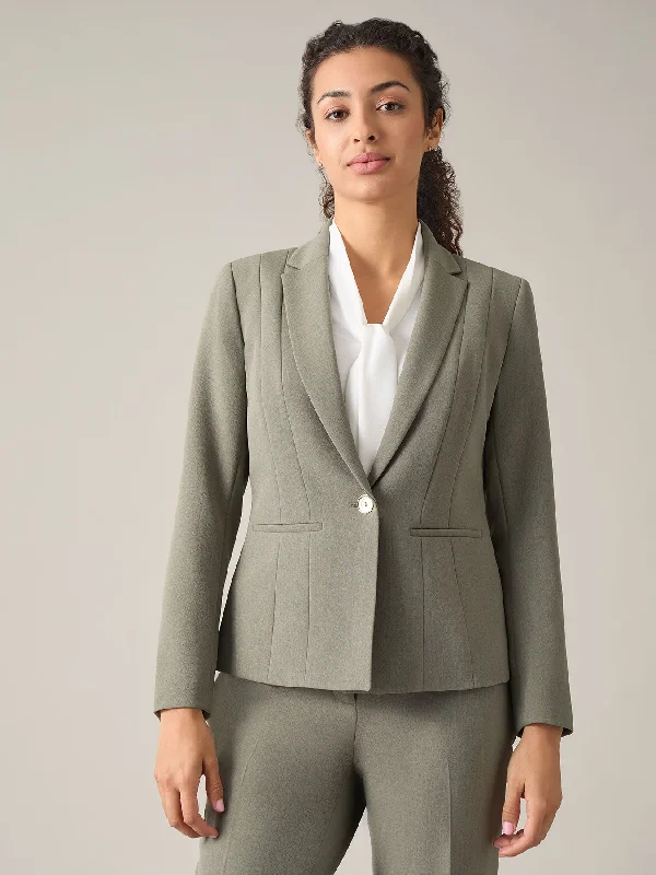 Plus Holly Jacket, Iconic Stretch Crepe Wool Jacket Cashmere Jacket Tweed Jacket