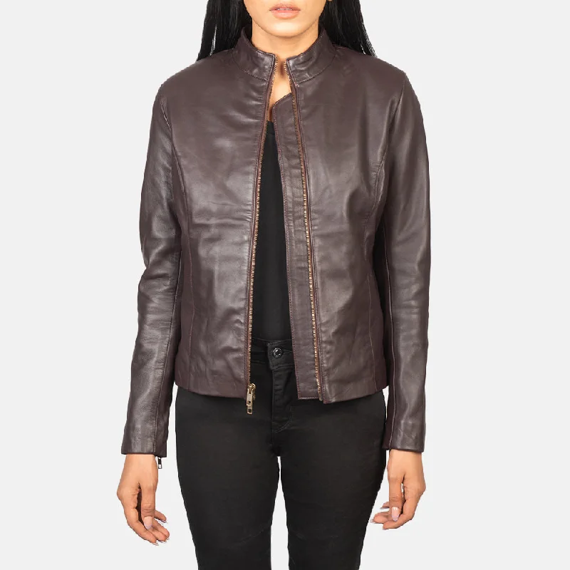 Rumella Maroon Leather Biker Jacket Faux Fur Jacket Real Fur Jacket Shearling Jacket Rumella Maroon Leather Biker Jacket Faux Fur Jacket Real Fur Jacket Shearling Jacket