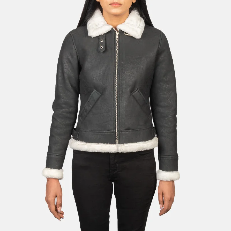 Sherilyn B-3 Black & White Leather Bomber Jacket Knit Fabric Woven Fabric Fleece Fabric Sherilyn B-3 Black & White Leather Bomber Jacket Knit Fabric Woven Fabric Fleece Fabric