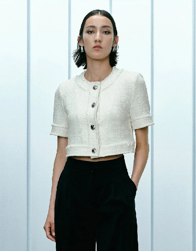 Raw Hem Tweed Jacket Corduroy Jacket Velvet Jacket Brocade Jacket